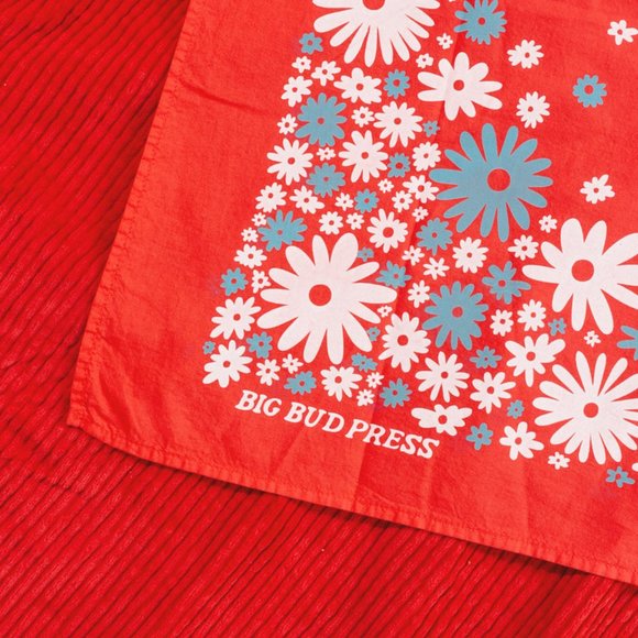Big Bud Press Accessories - Big Bud Press DAISY vintage classic BANDANA, red